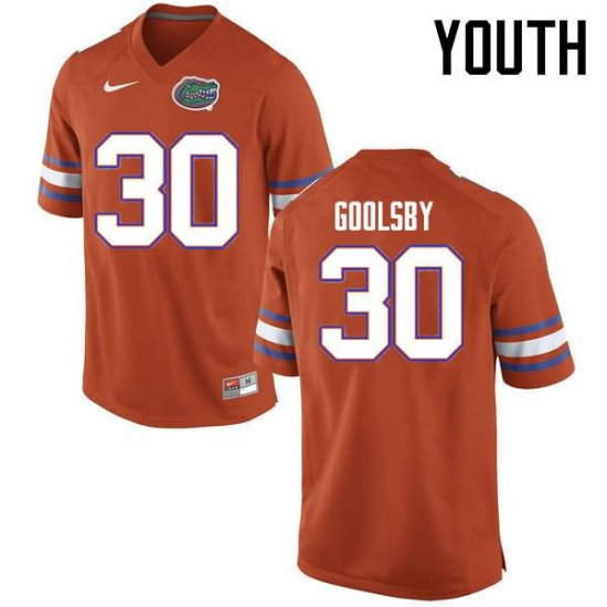 Youth Florida Gators #30 DeAndre Goolsby NCAA Nike Orange Authentic Stitched College Football Jersey AMV0862WJ